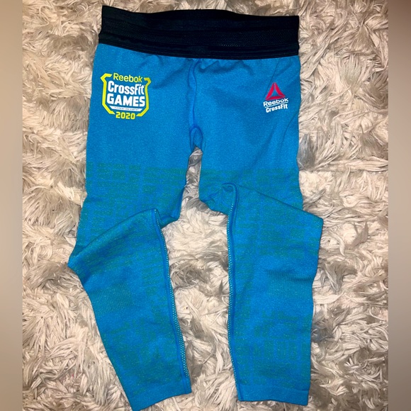 REEBOK CROSSFIT GAMES 2020 Capris sz S Blue Legging - Picture 1 of 5